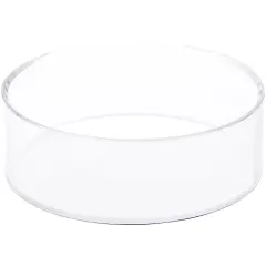 Plymor Clear Acrylic Beveled Ball or Sphere Display Holder Stand, 1.75" H x 5" W