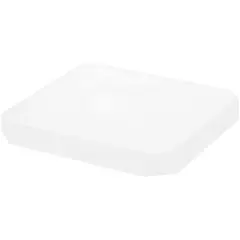 Plymor Frosted Acrylic Beveled Corner-Cut Display Base, 6" W x 6" D x 0.75" H