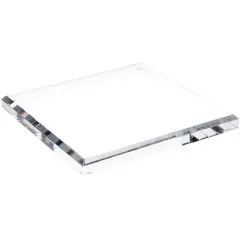 Plymor Clear Acrylic Square Beveled Display Base, 8" W x 8" D x 0.75" H