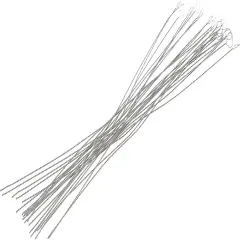 Griffin Soft Twisted Wire Needles, Fine Flexible Beading Needle, Pack of 25, Large Round Eye and Easy to Thread, Collapsible Eye Holds Threads, German Made, Use for Pearl Knotting and Silk Cord