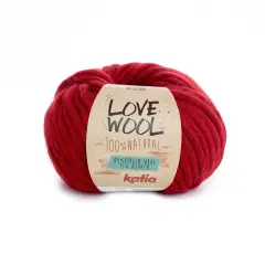 Katia Love Wool Premium Wool Alpaca Yarn Red
