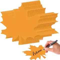 50Pcs Fall Leaf Cutouts Maple Leaves- Orange