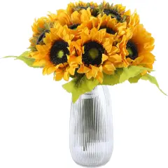 9Pcs Artificial Sunflowers Fake Sunflowers