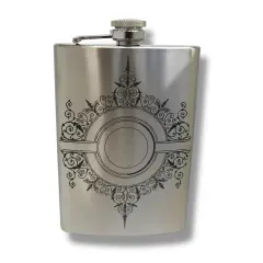 8oz Decorative Design Stainless Steel Flask