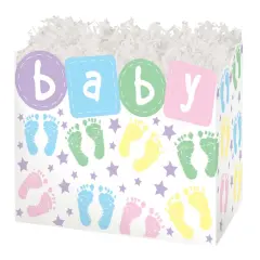 Pack/6: Baby Steps Basket Box - 6-3/4 x 4 x 5"