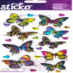 Sticko Dancing Butterflies Metallic dimensional Stickers