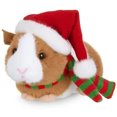 Bearington Jolly Ginny The Guinea Pig Christmas Plush, 8 Inch Guinea Pig Stuffed Animal, Ideal Christmas Stuffy Gift for Toddlers, Kids & Teens, For Ages 3-14 Red