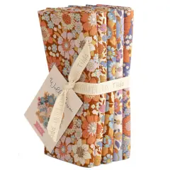 Tilda Wallflower Caramel/Thistle Fat Quarter Bundle - 5 pieces - 20" x 22" - 100% Cotton