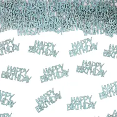 Blue Happy Birthday Confetti Birthday Table Decorations Baby Blue Glitter Table Scatters for Kids Boy Birthday Party Supplies 100PC