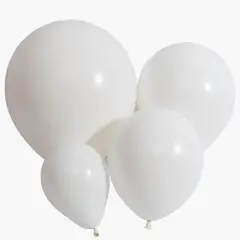 White Latex Balloons 100 pcs Matte White Balloons Different Sizes 18 12 10 5 Inch Round Helium Balloons for White Themed Wedding Graduation Birthday Party Backdrop Decorations