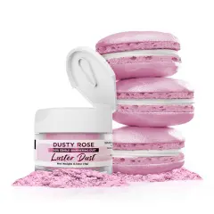 Bakell - Dusty Rose Luster Dust (4g, 1x Jar) Edible Vegan Dust & Paint for Baking, Desserts and Beverages