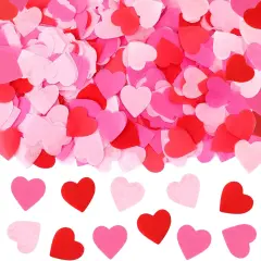 Valentine's Day Heart Paper Confetti, Red Heart Tissue Decorations Valentine Party Scatter Table Confetti Sprinkles Hearts for Balloons Wedding Birthday Festival Supplies
