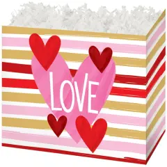Pack/6: Hello Love Basket Box - 6-3/4 x 4 x 5"