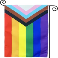 Pride Garden Flag Small Gay Yard Flags 12.5x18 Inch Double Side LGBTQ Progress Flags for Wall