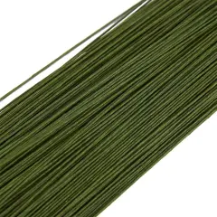 300 Pack Flower Wires, 16 Inches, 22 Gauges, Floral Stem Wires for DIY Crafts and Flower Arrangements for Bouquets, Wreaths, and Bows (Green)