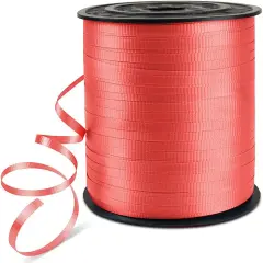 500 Yards 3/16" Crimped Curling Ribbon Red, Balloon String Curly Ribbon 1 Roll
