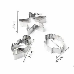 3 PC Sea Shells Cookie Cutter Set