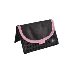 Running Buddy Magnetic Buddy Pouch, Beltess, Chafe and Bounce Free, Runners Fanny Pack, Phone Holder, Great for Running, Walking, Traveling & More, For Men & Women - 5-7/8" L x 4" W - Black and Pink