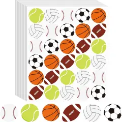 Sports Stickers for Kids, 720 Pcs Football Basketball Stickers Envelope Sealing Shirt Water Bottle Stickers for Sports Event Ball Themed Party Decorations Boys Girls Kid's Gifts