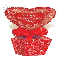 Pack/6: Sassy Hearts Sweet Treat Boxes - 4 x 4 x 4-1/2"