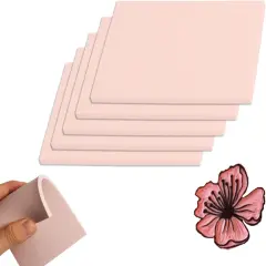 4''x6'' Linoleum Blocks for Printmaking: 5 Pack Pink Rubber Carving Block Stamp Making Kit Linocut Materials & Supplies