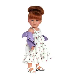 Autumn Rae Smiles Doll &ndash; Red Hair, Blue Eyes, Lavender Dress & Denim Jacket