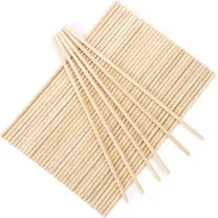 50Pcs Wooden Dowel Rods 1/4 x 12 Inch Wood Sticks for Crafts, Precut Wooden Rod Sticks Natural Wood Dowels for Craft and DIY Projects, Cake Dowels Hardwood Craft Dowel Rods