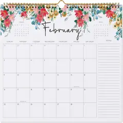 2025-2026 Calendar - Jokotha Wall Calendar 2025, Calendar Runs From Jan 2025 - Jun 2026, 15" x 12", Twin-Wire Binding, Hanging Hook, Floral Design