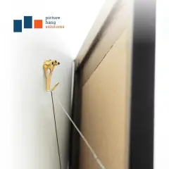 Heavy Duty Picture Frame Hooks Supports Up to 100 lbs - 10 Pack with Nails | Picture Hanging Hooks for Drywall - Mirror Hanging Hardware - Plaster Wall Frame Hangers