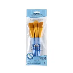 RCC 401 | Crafter's Choice&trade; 3pc Golden Taklon Large Variety Brush Set