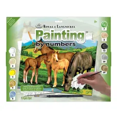 PJL13 | Painting by numbers&trade; 13pc 11.25" x 15.375" Horses & Foals Painting Project