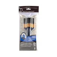 RSET-9351 | 3pc Black Taklon Flat Large Area Brush Set