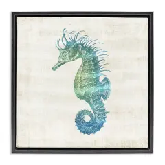Stupell Industries Ombre Seahorse Expression Floating Frame Design by Susan Arnot