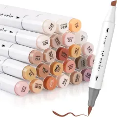 25 - Skin Tone Alcohol Markers Brush Tip