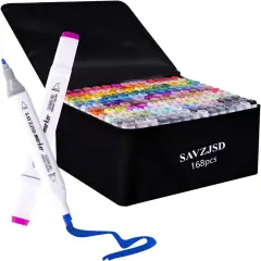 168 Colors Alcohol Markers - (Fine & Broad)