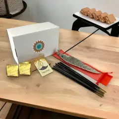 Personalize Diwali Gift Boxes Incense Holders & Incense Sticks Hamper Sweets Dry Fruits for Employees Home Office India Festival Gift Hamper for Friends Family & Relatives - Corporate Gift