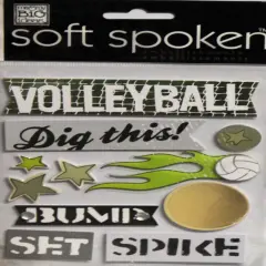 Me & My Big Ideas Soft Spoken Volleyball Dimensional Stickers
