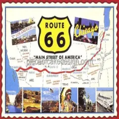 1/4 Sheet ~ US Route 66 Map Birthday ~ Edible Cake/Cupcake Topper!!!