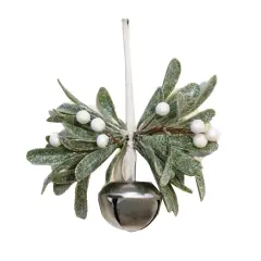 Sparkle Mistletoe Bell Ornament
