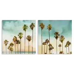 Stupell Industries Tropical Palms Increasing Heights 2 pc Canvas Wall Art Set Design by Devon Davis