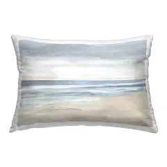 Sublte Beach Ombre Decorative Printed Throw Pillow Design by Amber Sterling, 14 x 7 x 20