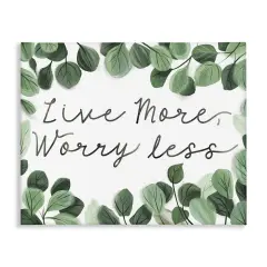 Stupell Industries Love More Worry Less Canvas Wall Art Design by Arrolynn Weiderhold