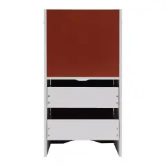 Modern Nightstand Bedside Table W/2 Drawers White Bed Side End Table Bedroom