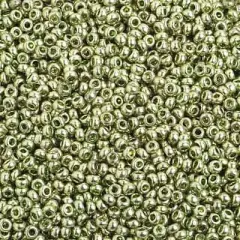 John Bead 10/0 Metallic Solgel Czech Glass Seed Beads, 500g Light Yellow