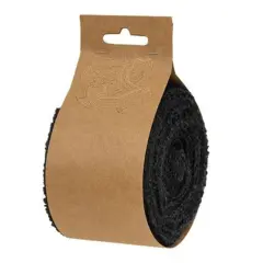 Burlap Ribbon With Reinforced Edges Black