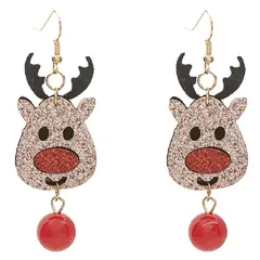 2 Sets Reindeer Christmas Earrings