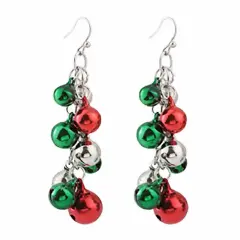 2 Sets Christmas Jingle Bell Earrings