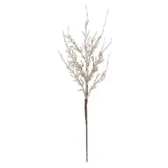 Glitter Twig Spray Platinum