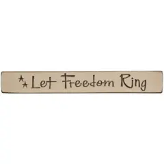 Let Freedom Ring Engraved Block 12"