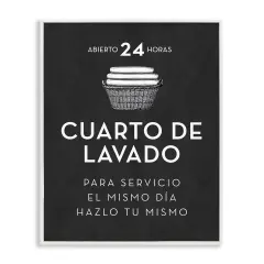 Stupell Industries Publicidad D&iacute;a de Lavander&iacute;a, Negro Framed Giclee Art White Framed